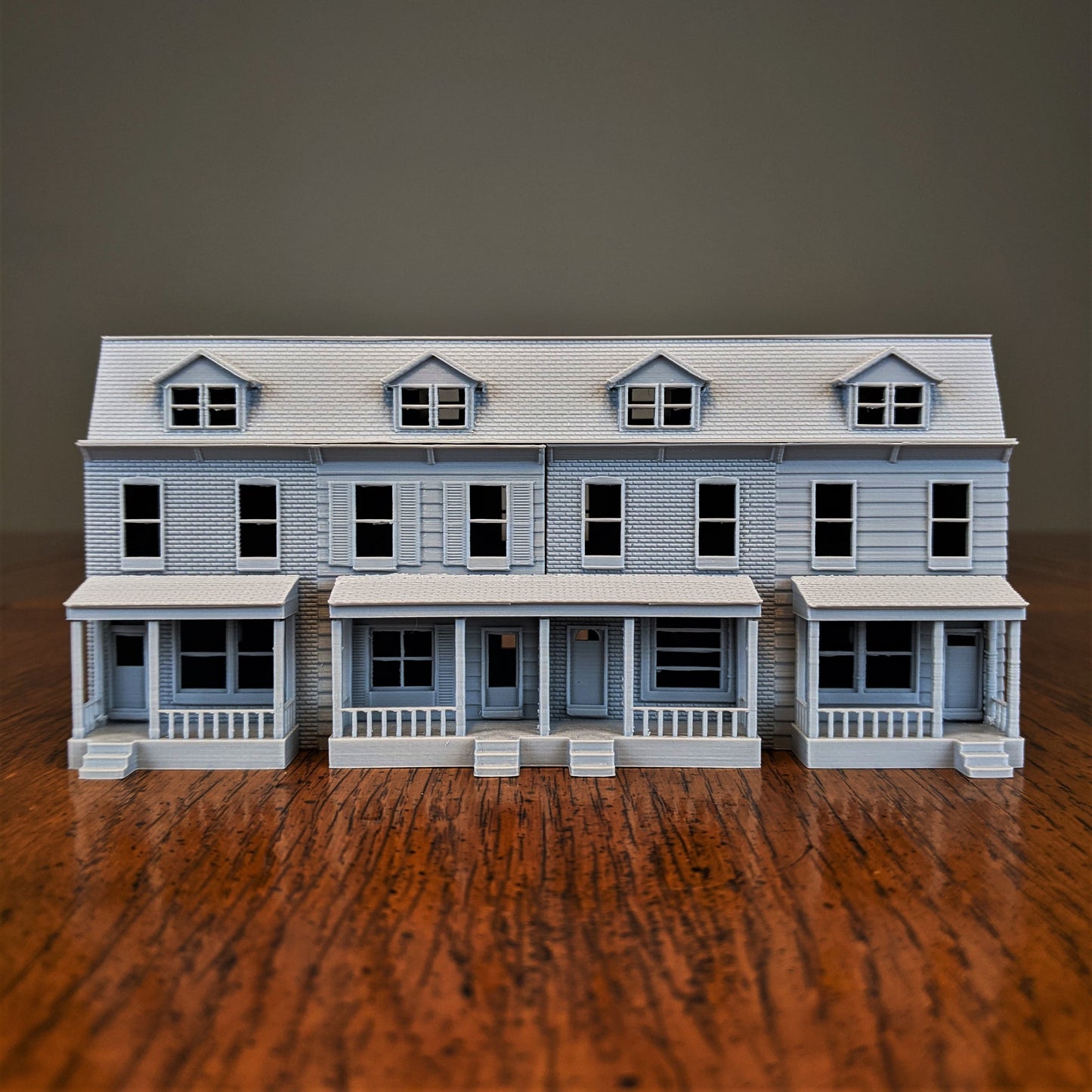 Pennsylvania Row House 4 Unit Model Brick&Wood Exterior