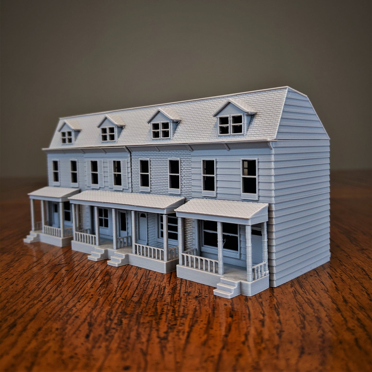 Pennsylvania Row House 4 Unit Model Brick&Wood Exterior