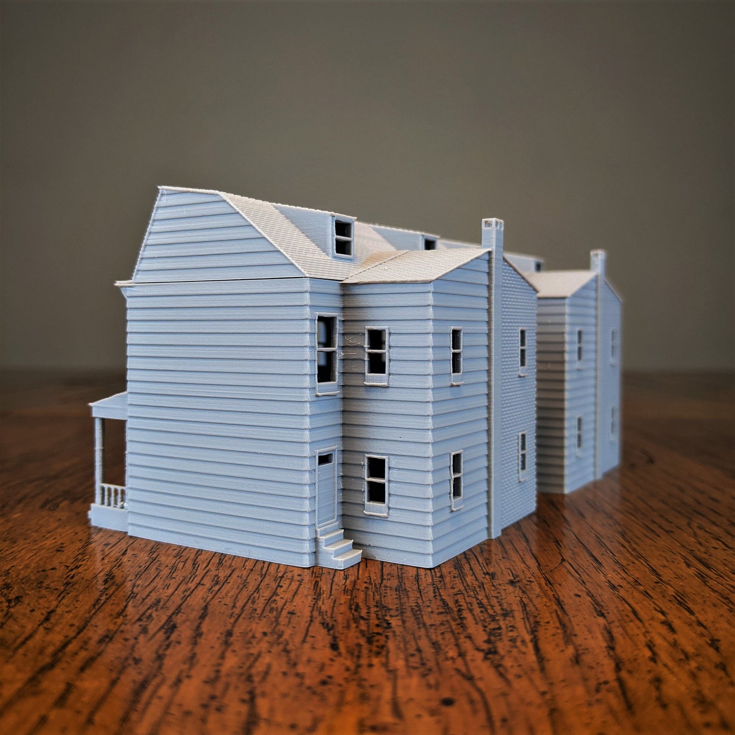 Pennsylvania Row House 4 Unit Model Brick&Wood Exterior