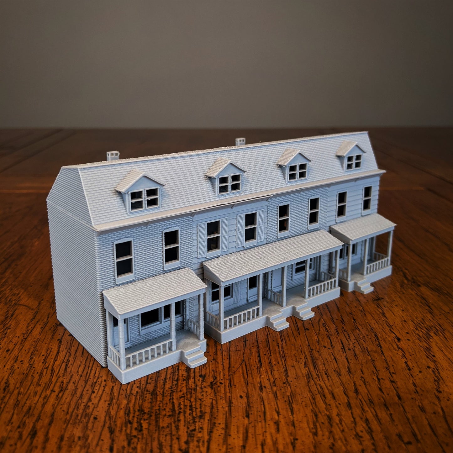 Pennsylvania Row House 4 Unit Model Brick&Wood Exterior