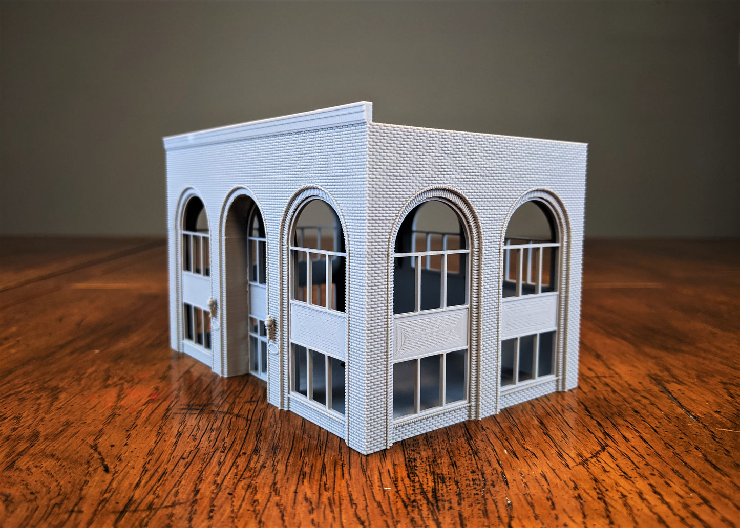 Large Arched Office Building Brick Exterior